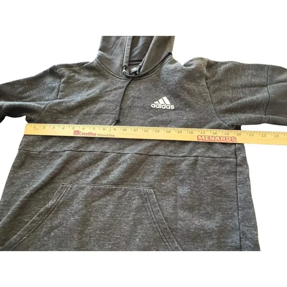 Adidas Hoodie Mens Small (?)‎ Pullover Gray Sweatshirt Workout Running READ